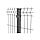 Еврозабор. Панель оцинк. с полимерным покрытием (RAL 6005/7016) 1,53*2,5 м 5 мм, 3D забор, евроограждение, фото 2