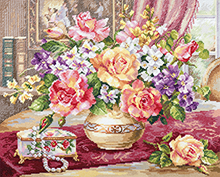 Набор для вышивания крестом "Розы в гостиной" - фото 1 - id-p127225331