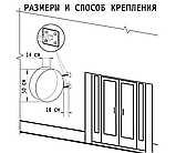 Рекламная вывеска с LED подсветкой панель-кронштейн круглая 24 часа 50 см, фото 5