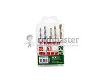 Набор сверел Hammer Flex 202-913 DR set No13 HEX (5pcs) 5-8mm металл\дерево, 5шт. Hammer 202-913