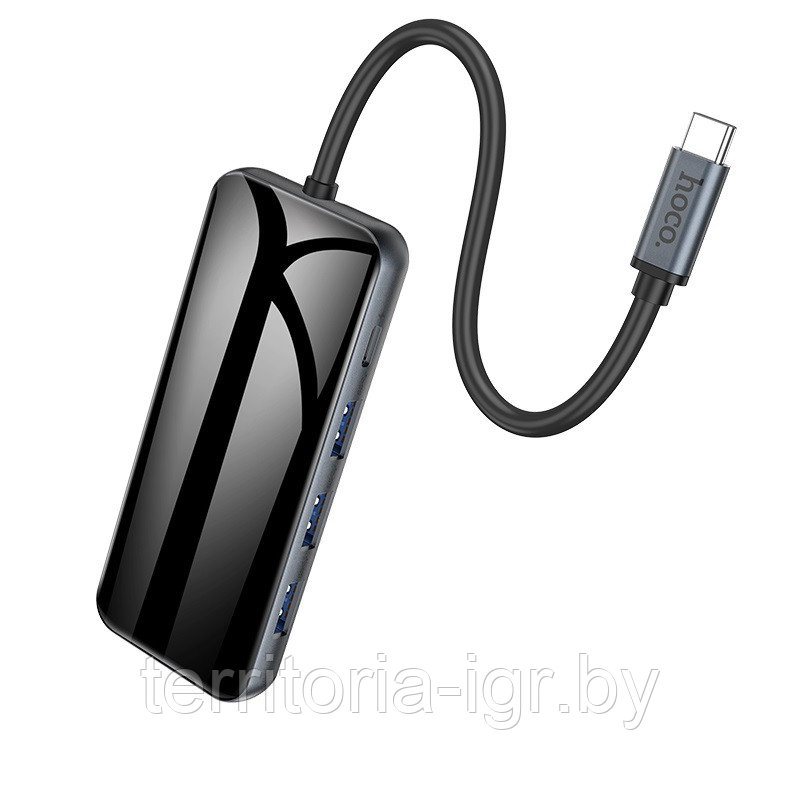 Разветвитель USB-Хаб Type-C на USB3.0*3+HDMI+Type-C HB15 Hoco - фото 3 - id-p127231718