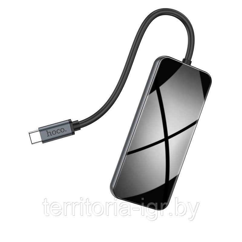 Разветвитель USB-Хаб Type-C на USB3.0*3+HDMI+Type-C HB15 Hoco - фото 4 - id-p127231718