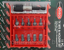 Набор бит TORX, 1/4", 11пр с битодержателем Rock FORCE RF-21113