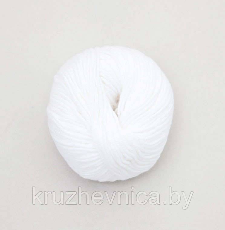 Пряжа Debbie Bliss Cotton DK Цвет: 01white (100% Хлопок, 84м/50г)