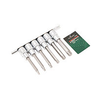 Набор головок-бит 1/2", Torx, 6 пр, Т30-Т60, на планке Rock FORCE RF-40913L