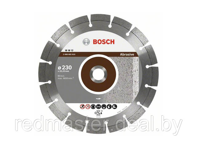 Алмазный круг 115х22 mm по абразивным материалам сегментированный ABRASIVE BOSCH 2608600242 - фото 1 - id-p127249349