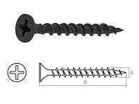 Саморез 4.2х89 mm для монтажа ГКЛ к дереву, фосфат (5 кг.) STARFIX SMV2-36356-5