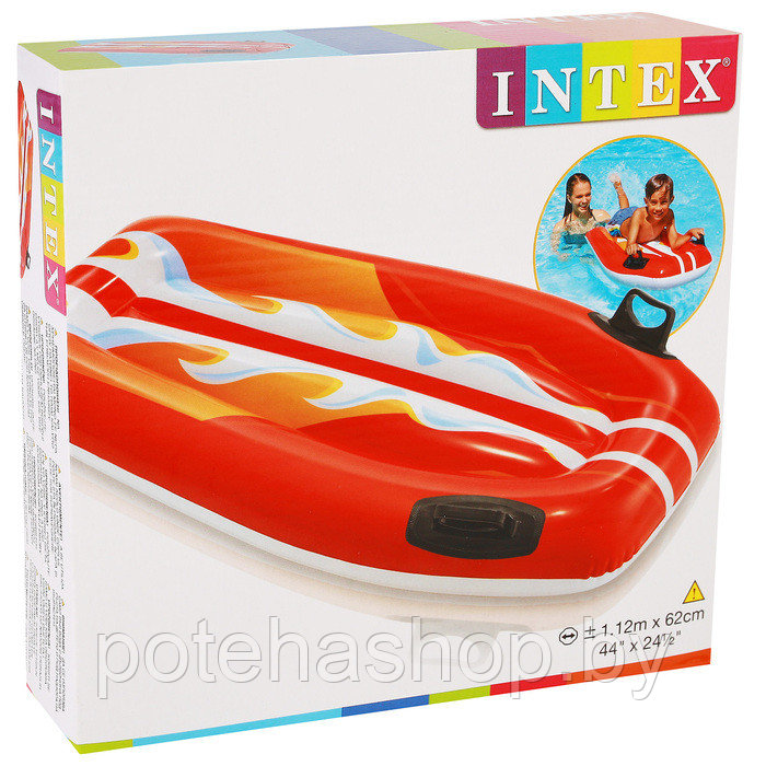 Плотик Intex 58165 для плаванья с ручками 112x62 см - фото 1 - id-p127260564
