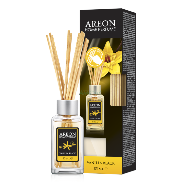 Ароматизаторы воздуха AREON HOME PERFUME STICKS VANILLA BLACK  85мл