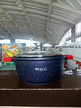 Кастрюля Kelli 3,5 л с мраморным покрытием с крышкой 20 см арт. KL-4000-20