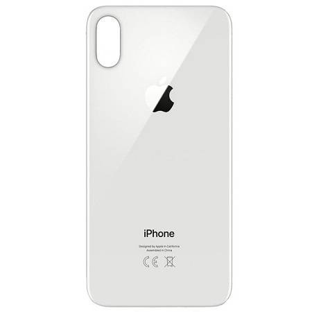 Задняя крышка для Apple iPhone X (широкое отверстие под камеру), белая - фото 1 - id-p122931434