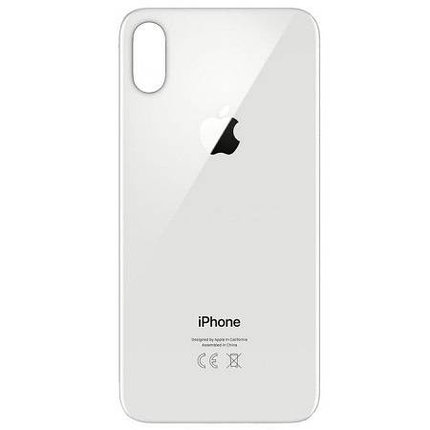 Задняя крышка для Apple iPhone X (широкое отверстие под камеру), белая, фото 2