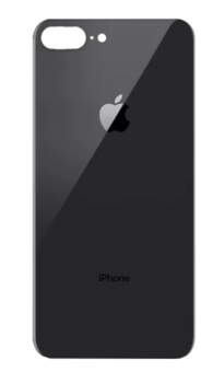 Задняя крышка для Apple iPhone 8G Plus + кольцо камеры со стеклом, черная - фото 1 - id-p61489130