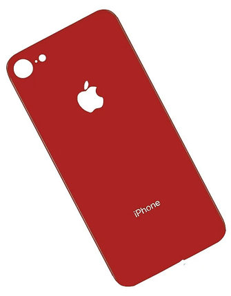 Задняя крышка для Apple iPhone 8G + кольцо камеры со стеклом, красная, фото 2