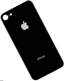 Задняя крышка для Apple iPhone 8G + кольцо камеры со стеклом, черная