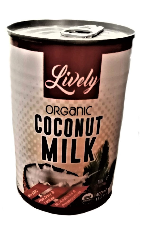 Кокосовое молоко Lively Organic Coconut Milk, 400 мл - фото 1 - id-p127299932