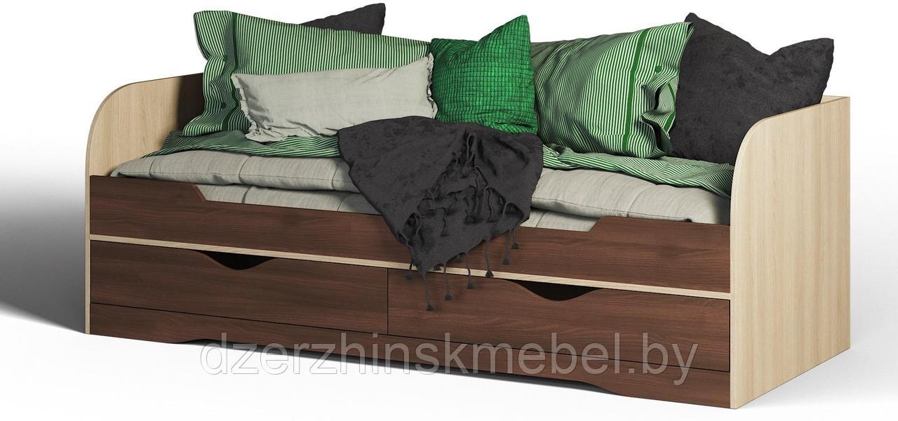 Кровать односпальная от набора мебели для жилой комнаты "Атланта" КМК 0741.18 Производитель Калинковичский МК