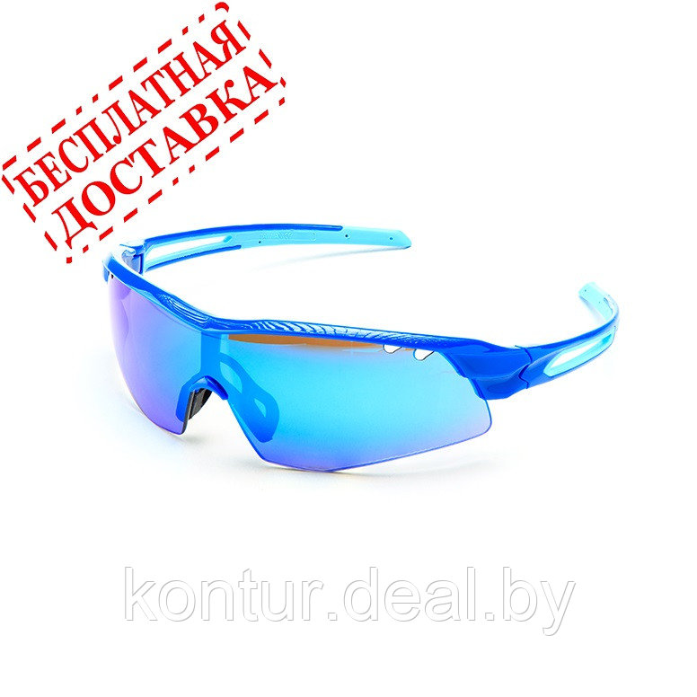 Очки солнцезащитные 2K S-15002-G (синий глянец / синий revo) - фото 1 - id-p127308577