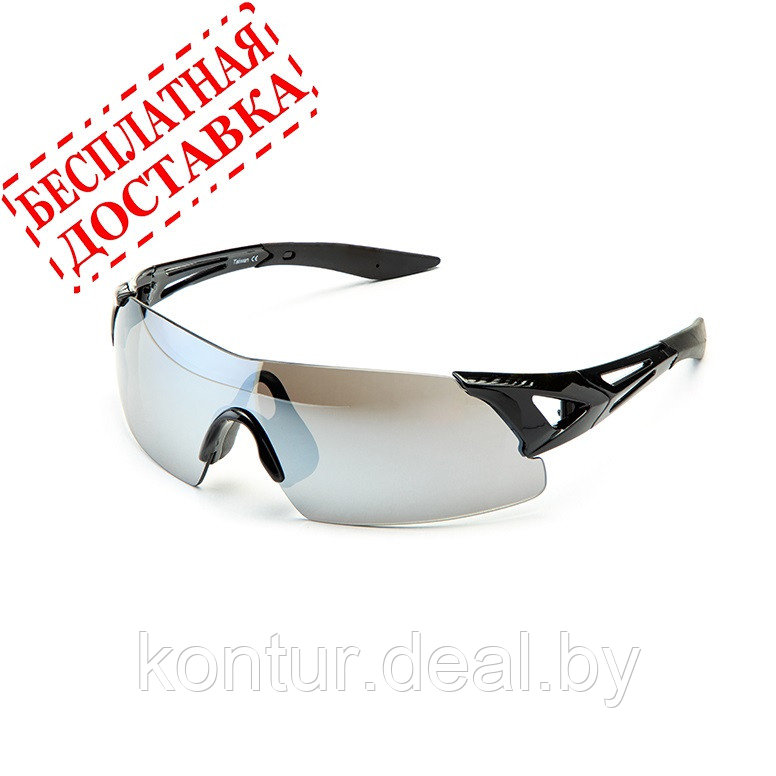 Очки солнцезащитные 2K S-18035-U (чёрный глянец / дымчатые зеркальные) - фото 1 - id-p127308597