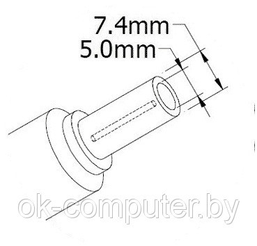 Зарядка (блок питания) для ноутбука Dell 19.5V 3.34A 65W, штекер 7.4x5.0 мм - фото 2 - id-p127331977