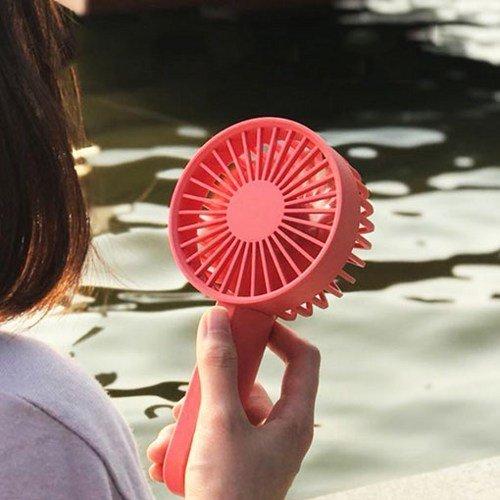 Портативный вентилятор Xiaomi VH U Portable Handheld Fan (Оранжевый), аккумулятор 2000mAh - фото 3 - id-p127332139