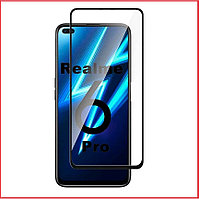 Защитное стекло Full-Screen для Realme 6 pro ( 5D-9D с полной проклейкой ) черный