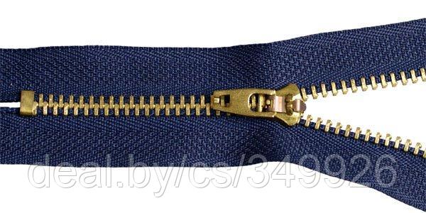 Молния MaxZipper джинсовая золото №4 10см замок М-4002 цв.F330 синий уп.50шт