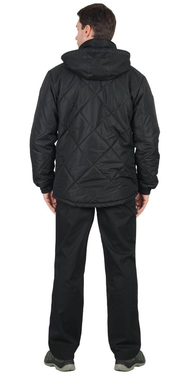 Куртка СИРИУС-ПРАГА-Люкс удлиненная с капюшоном, черный - фото 3 - id-p127415422