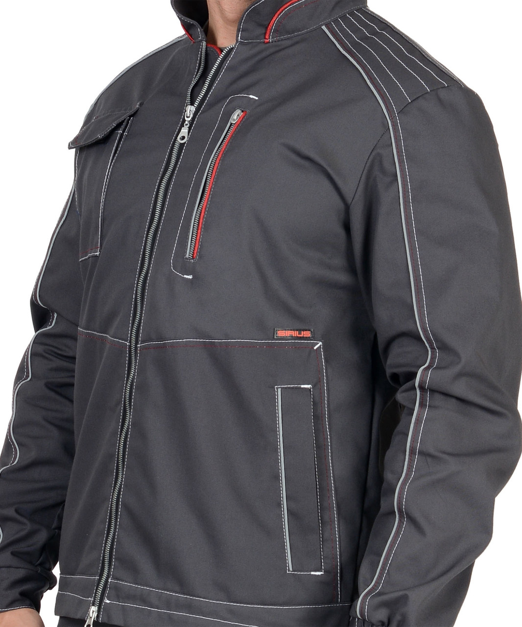 Костюм "СИРИУС-АЛЕКС" куртка, брюки т. серый - фото 2 - id-p127415514