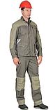 Костюм СИРИУС-ВЕСТ-ВОРК куртка дл, п/к т.оливковый со св.оливковым пл. 275 г/кв.м, фото 2