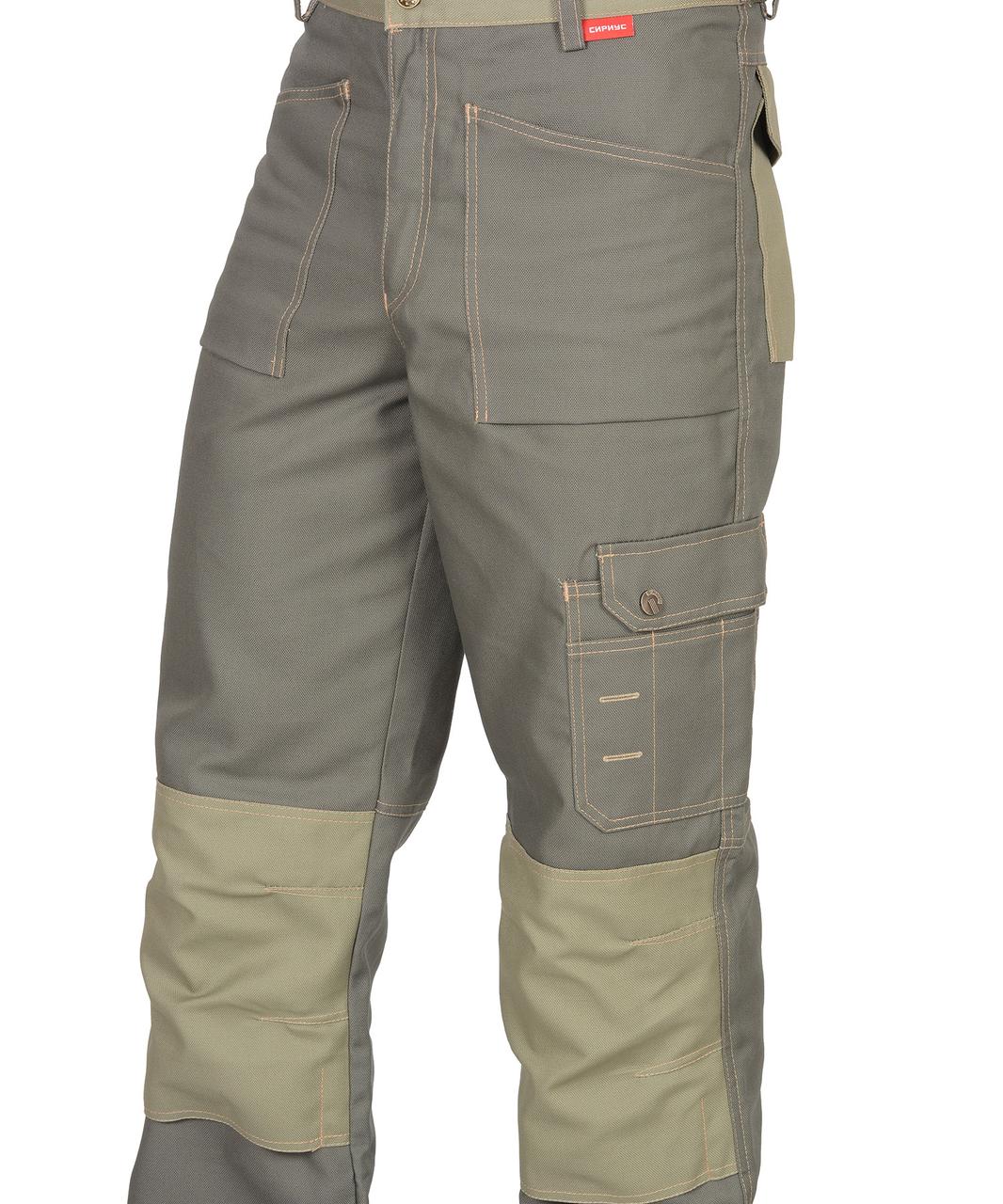 Костюм "СИРИУС-Вест-Ворк" куртка,брюки т.оливковый со св.оливковым пл. 275 г/кв.м - фото 9 - id-p127415538