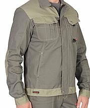 Костюм СИРИУС-ВЕСТ-ВОРК куртка кор., п/к т.оливковый со св.оливковым пл. 275 г/кв.м, фото 3