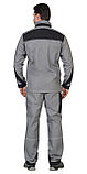 Куртка "СИРИУС-Пекин" серый с черным пл. 280 г/кв.м удлиненная, фото 4