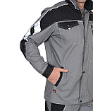 Куртка "СИРИУС-Пекин" серый с черным пл. 280 г/кв.м удлиненная, фото 5