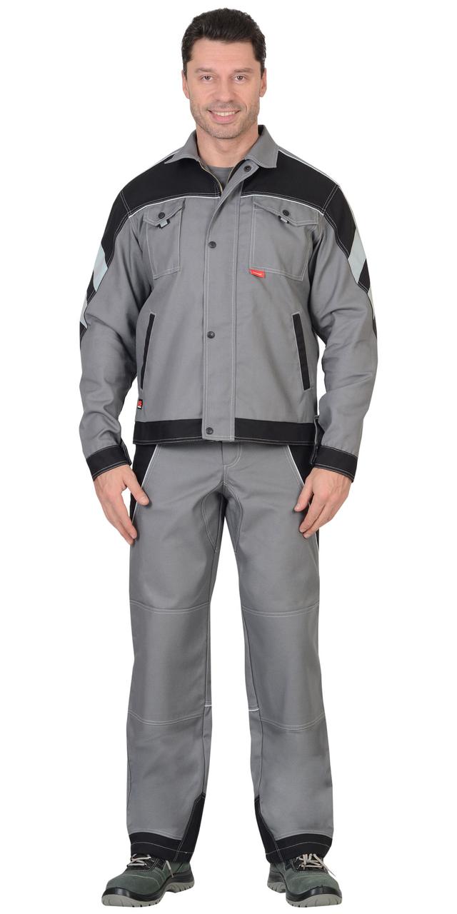 Куртка СИРИУС-ПЕКИН серый с черным пл. 275 г/кв.м - фото 1 - id-p127415724