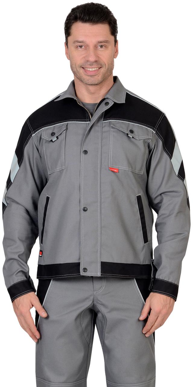 Куртка СИРИУС-ПЕКИН серый с черным пл. 275 г/кв.м - фото 3 - id-p127415724
