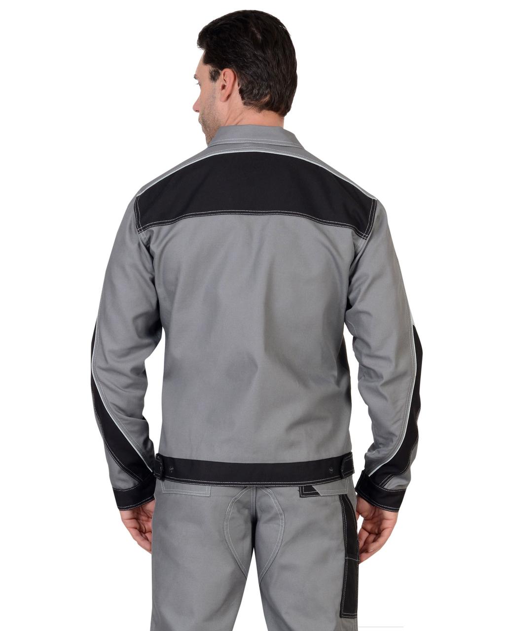 Куртка СИРИУС-ПЕКИН серый с черным пл. 275 г/кв.м - фото 5 - id-p127415724