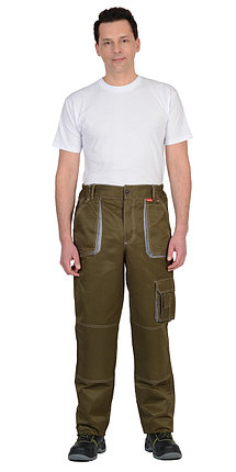 Брюки "СИРИУС-CROWN" хаки со св.серым, фото 2