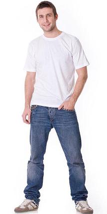 Футболка белая плотность 160 г/кв.м., х/б-100 % Узбекистан, фото 2