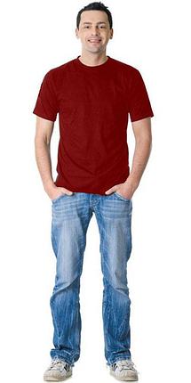 Футболка бордовая плотность 160 г/кв.м., х/б-100 % Узбекистан, фото 2