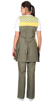 Комплект СИРИУС-ГАЛАТЕЯ женский оливковый с желтым, фото 2