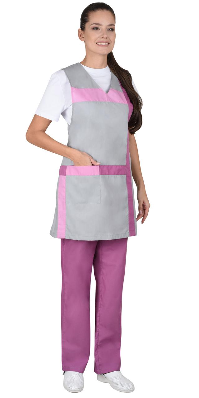 Комплект СИРИУС-ГАЛАТЕЯ женский серый с розовым - фото 1 - id-p127415973