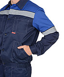 Костюм СИРИУС-ЛЕГИОНЕР куртка, п/к т.синий с васильковым СОП 50 мм, фото 5