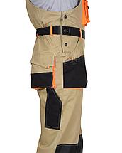 Полукомбинезон СИРИУС-МАНХЕТТЕН песочный с оранж. и черным тк. мех. стрейч пл. 250г/кв.м, фото 3