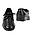 Туфли женские на шнуровке черные иск. кожа, фото 3