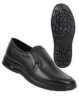 Туфли мужские на резинке  черные иск. кожа, фото 1
