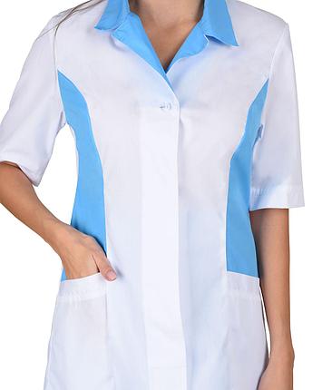 Костюм "СИРИУС-ФЛОРЕНЦИЯ" женский белый с голубым, фото 2