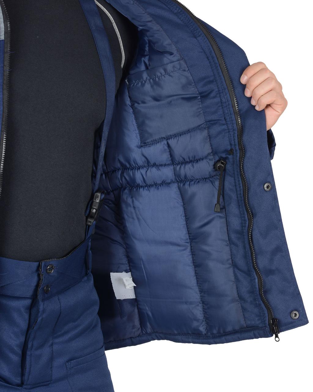 Костюм СИРИУС-ПРОФЕССИОНАЛ куртка, брюки синий с серым - фото 5 - id-p127416895