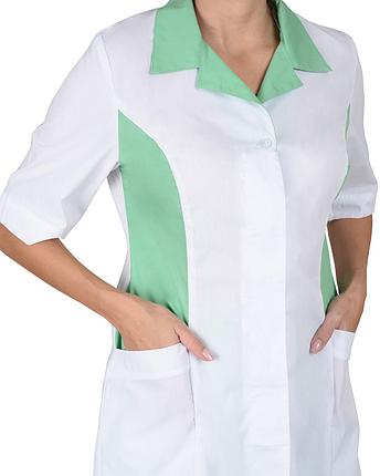 Костюм "СИРИУС-ФЛОРЕНЦИЯ" женский белый с салатовым, фото 2