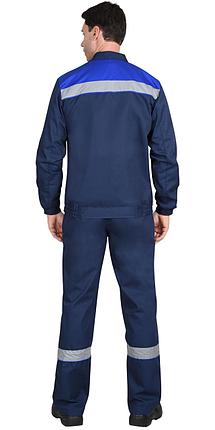 Костюм "СИРИУС-МАСТЕР" летний: куртка кор., брюки темно-синий с васильковым, фото 2